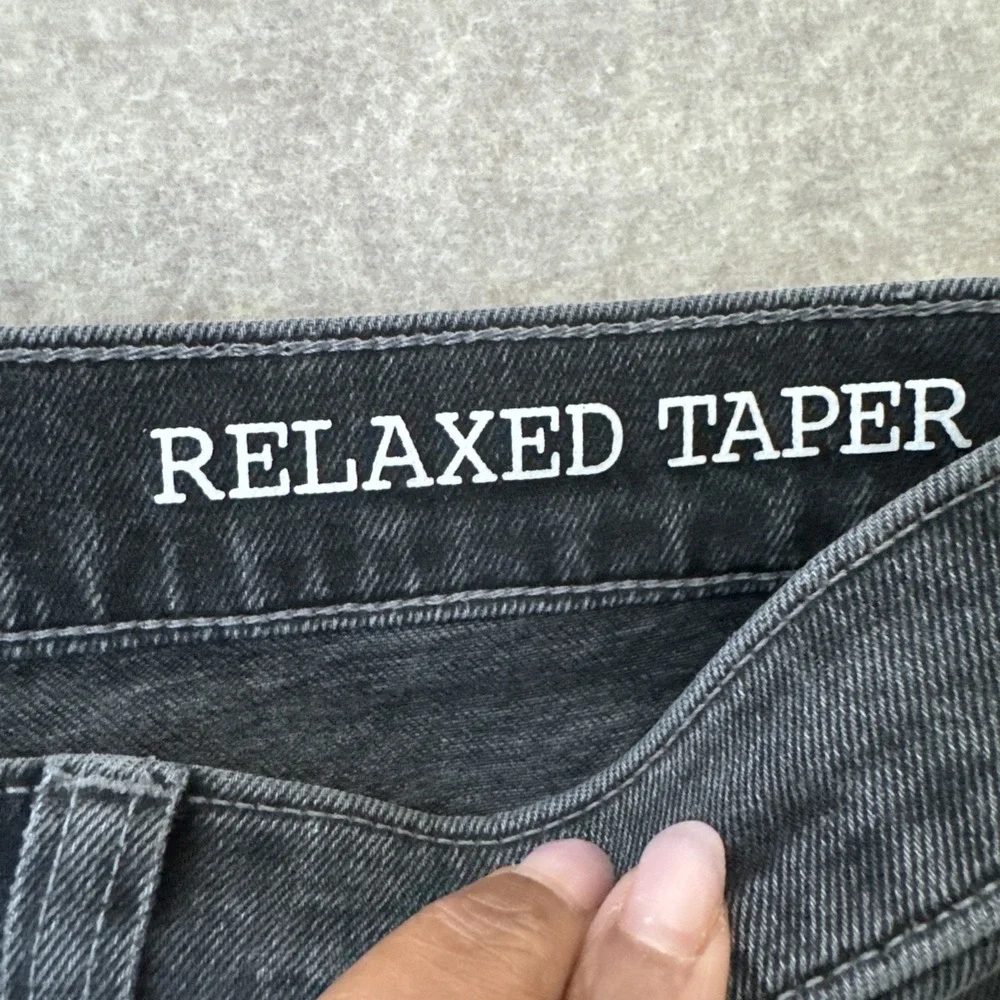 Madewell Jeans Relaxed Taper Mens 29x30 Charcoal Wash Button Fly